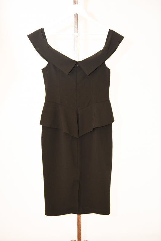 Bardot Peplum Midi Dress