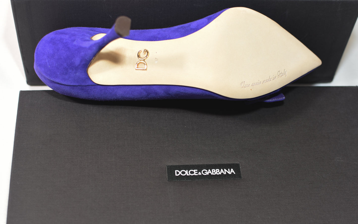 DOLCE & GABBANA Lori crystal-embellished suede pumps