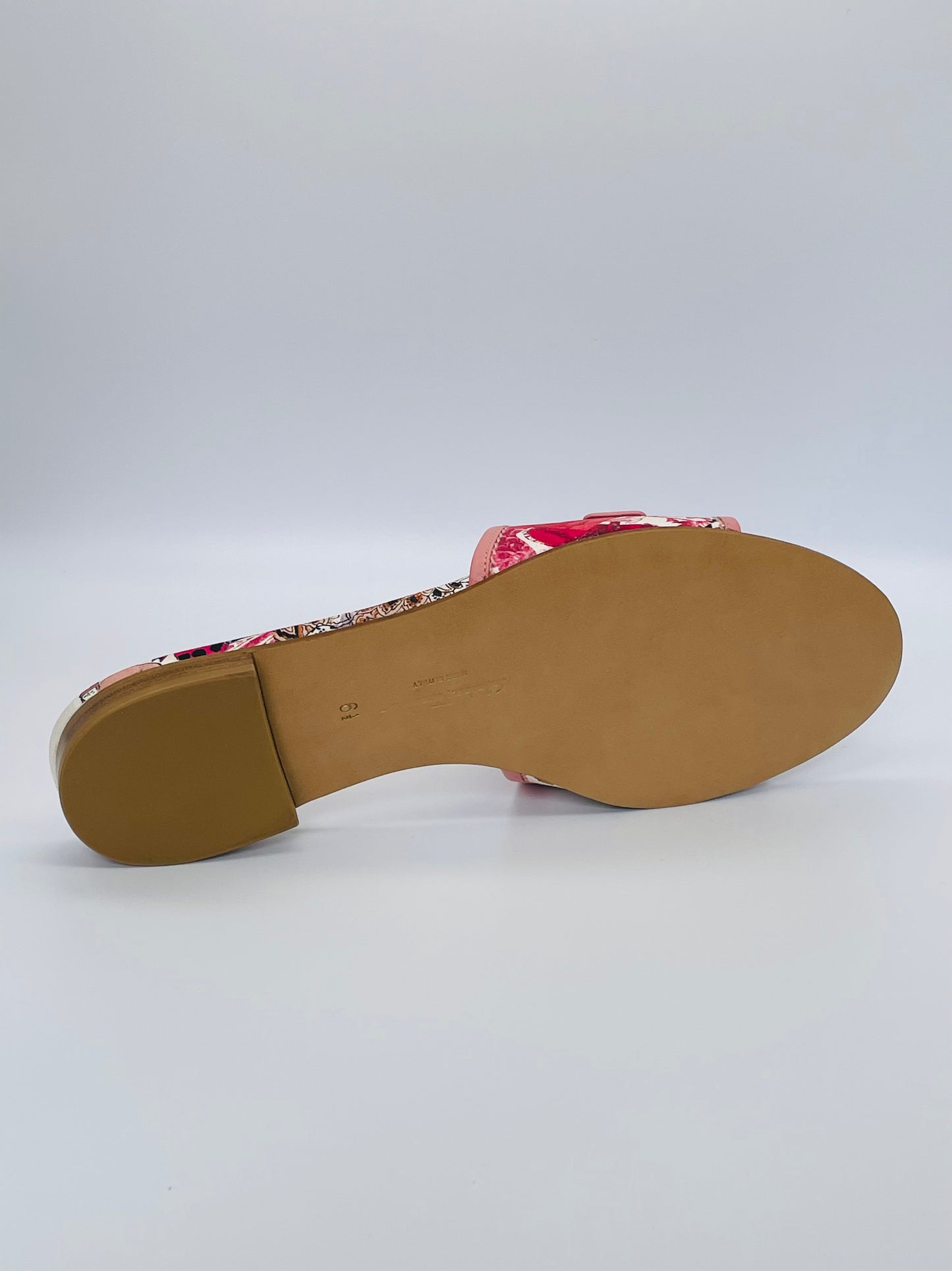 SALVATORE FERRAGAMO Rhodes Gancini Logo-embellished Floral-print Leather Slides