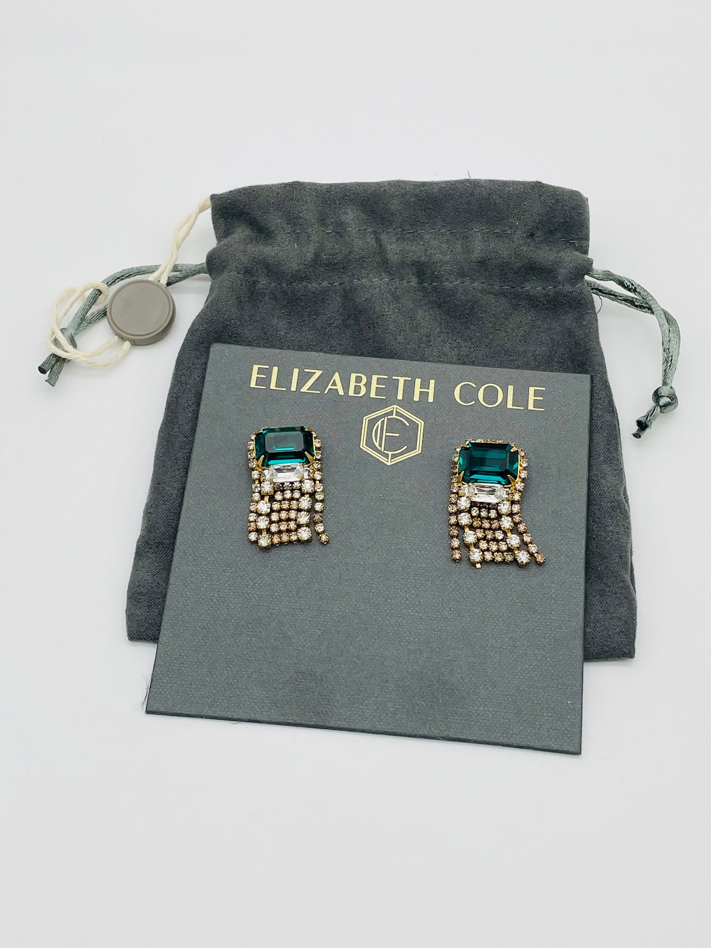 ELIZABETH COLE 24-karat gold-plated earrings