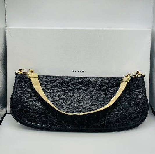 BY FAR studded strap leather bag