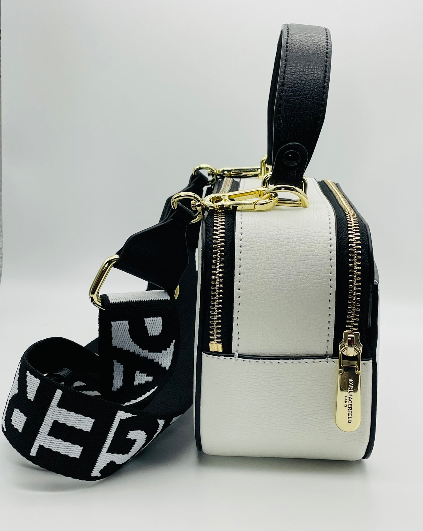 white Karl Lagerfeld Paris Simone Lunchbox Crossbody NWT