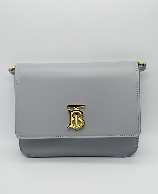 BURBERRY TB Monogram Leather Shoulder Bag