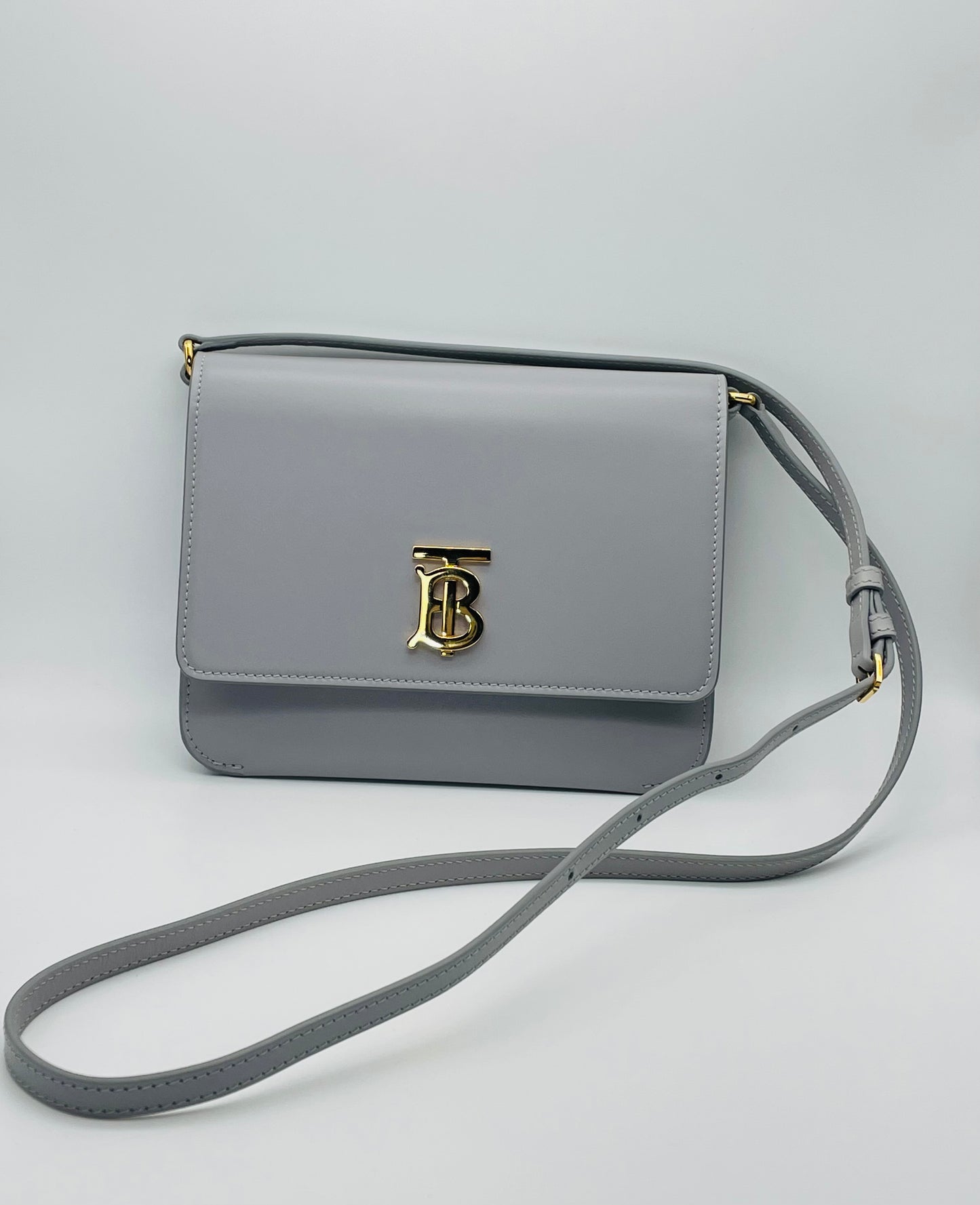 BURBERRY TB Monogram Leather Shoulder Bag