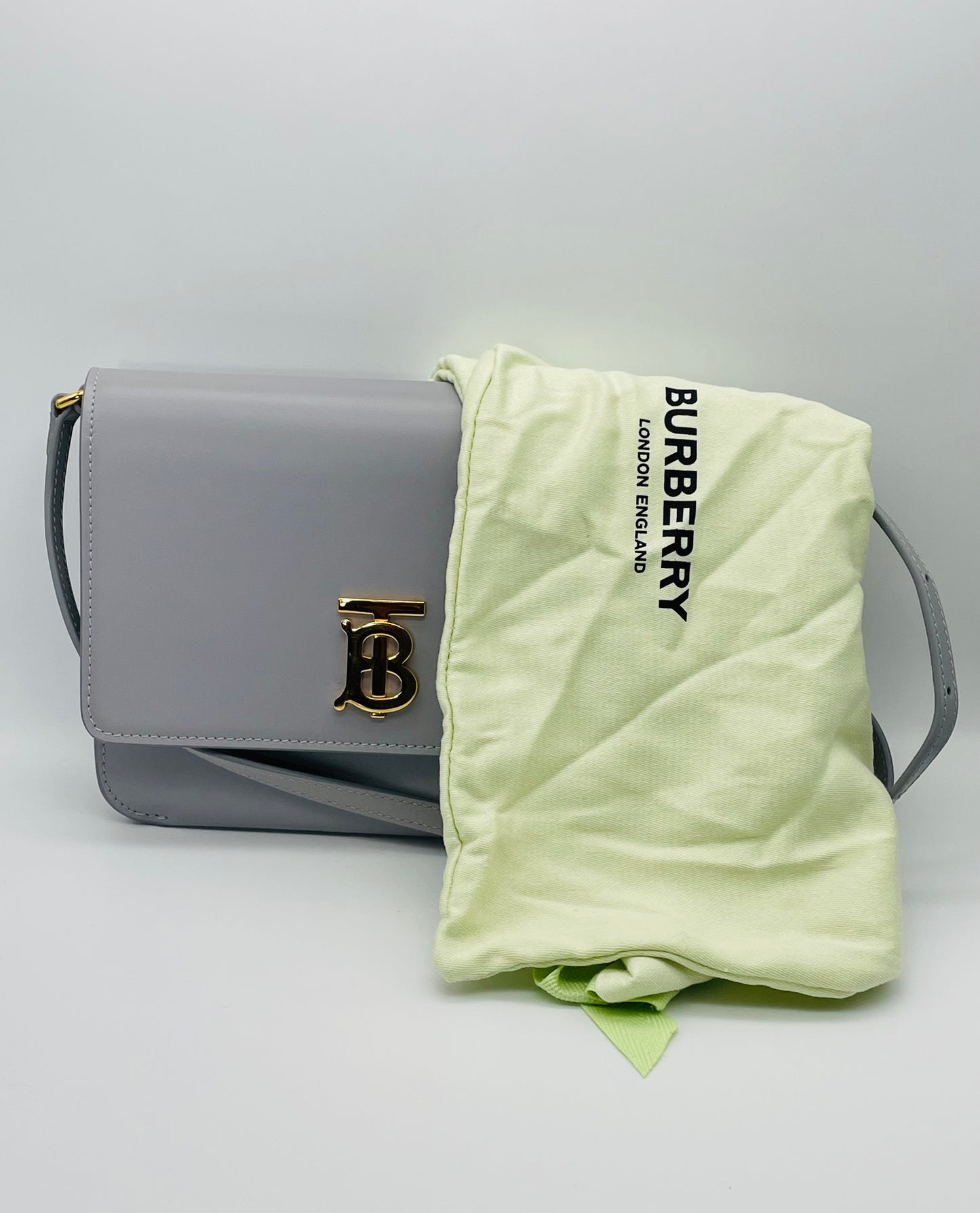 BURBERRY TB Monogram Leather Shoulder Bag