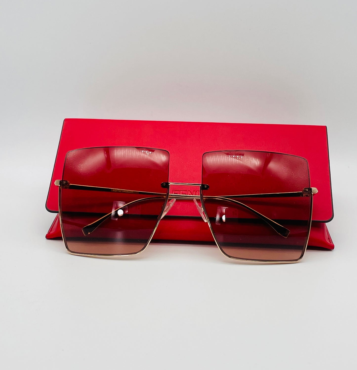 NWT Fendi Rosegold Ff 0401/S Ddb/4s Size 60 Mm Woman Sunglasses