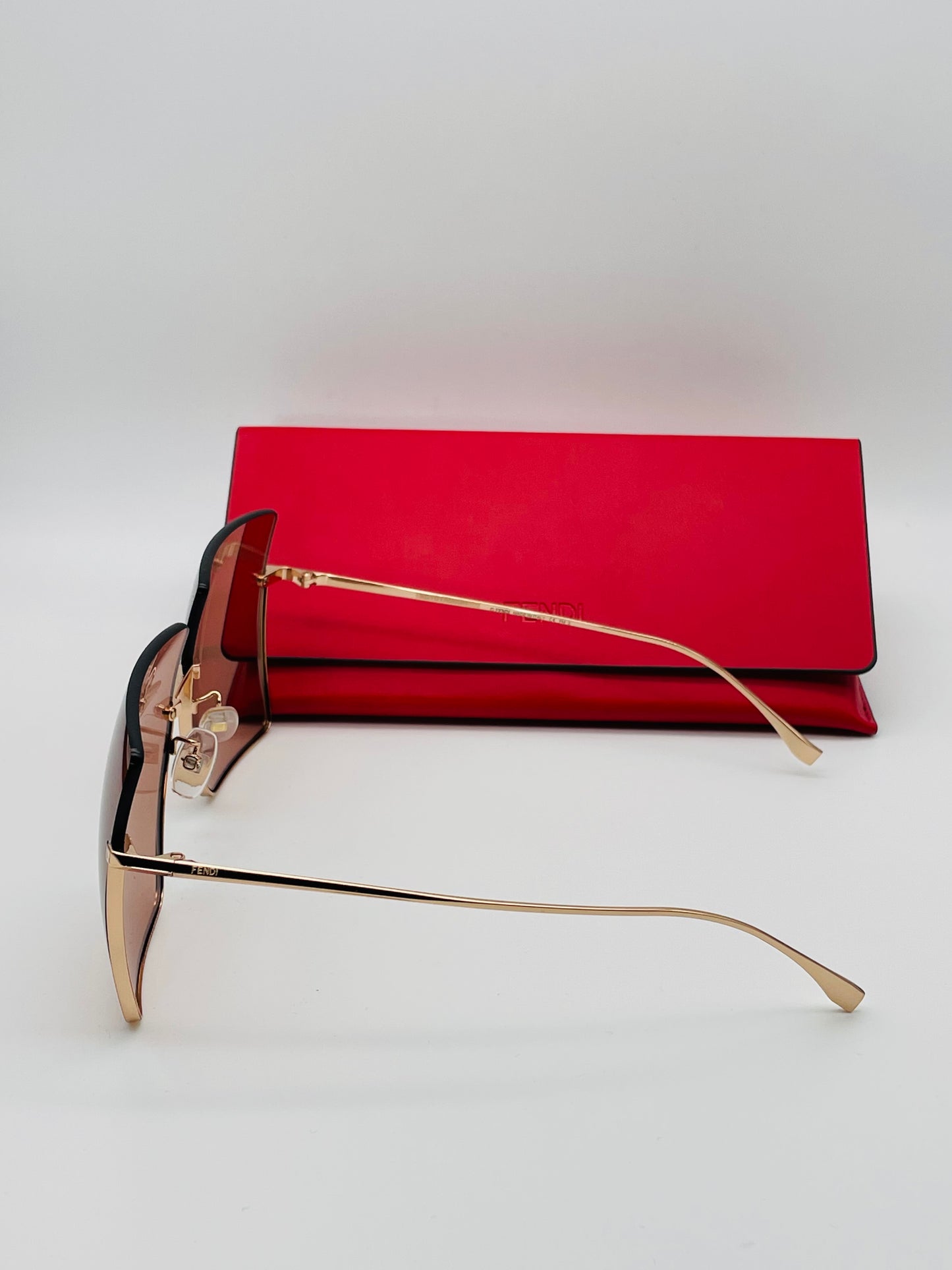 NWT Fendi Rosegold Ff 0401/S Ddb/4s Size 60 Mm Woman Sunglasses