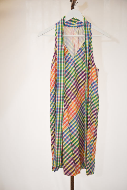 J. Crew Colorful Plaid Bow Dress