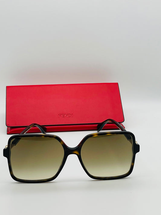 Fendi 58mm Gradient Square Sunglasses
