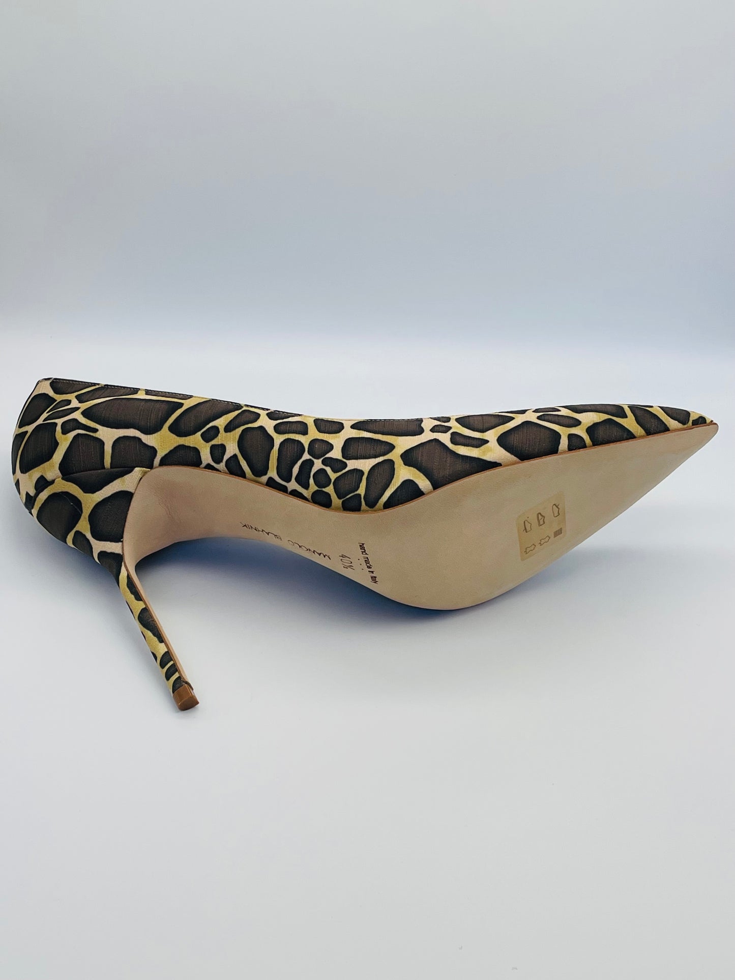 MANOLO BLAHNIK BB 105mm Giraffe-Print Stiletto Pumps