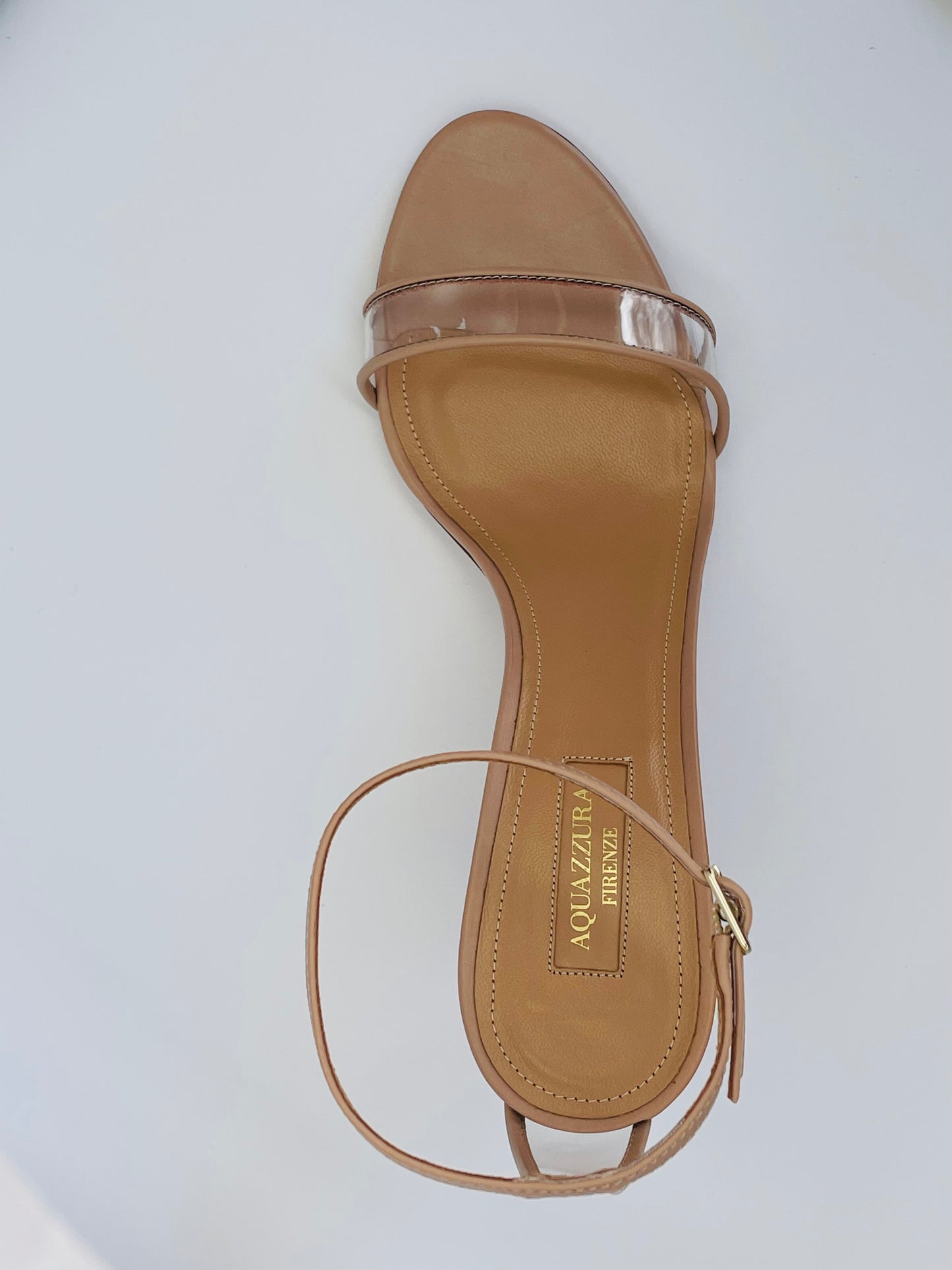 AQUAZZURA Minimalist leather and PVC sandals
