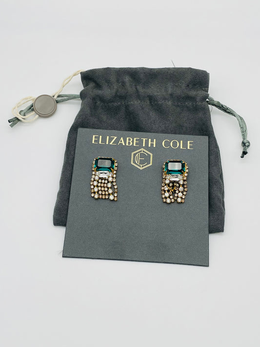 ELIZABETH COLE 24-karat gold-plated earrings