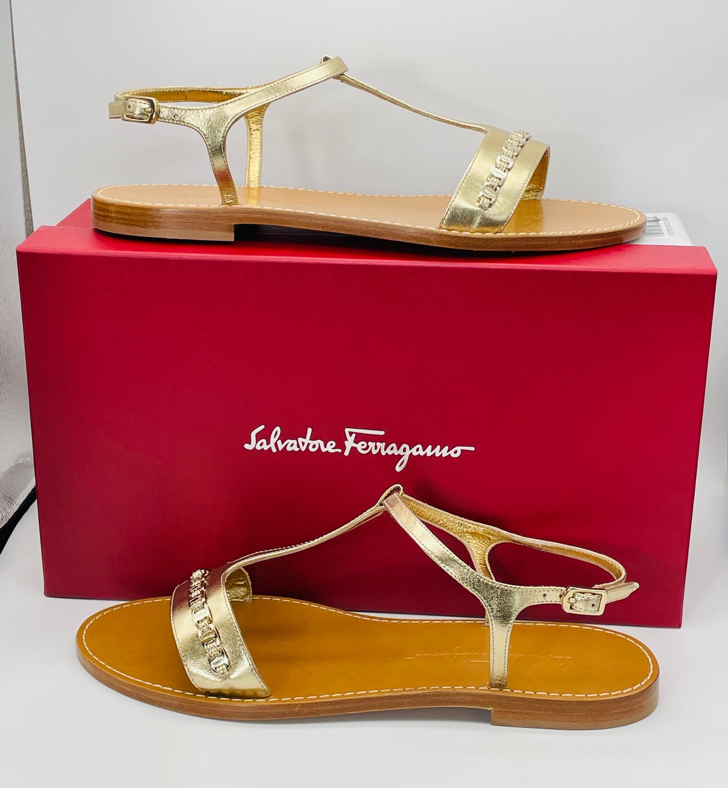 Salvatore Ferragamo Tremiti Leather Sandal