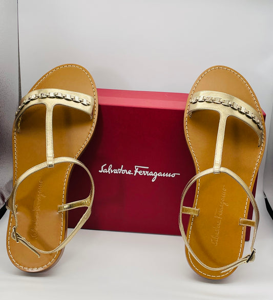 Salvatore Ferragamo Tremiti Leather Sandal