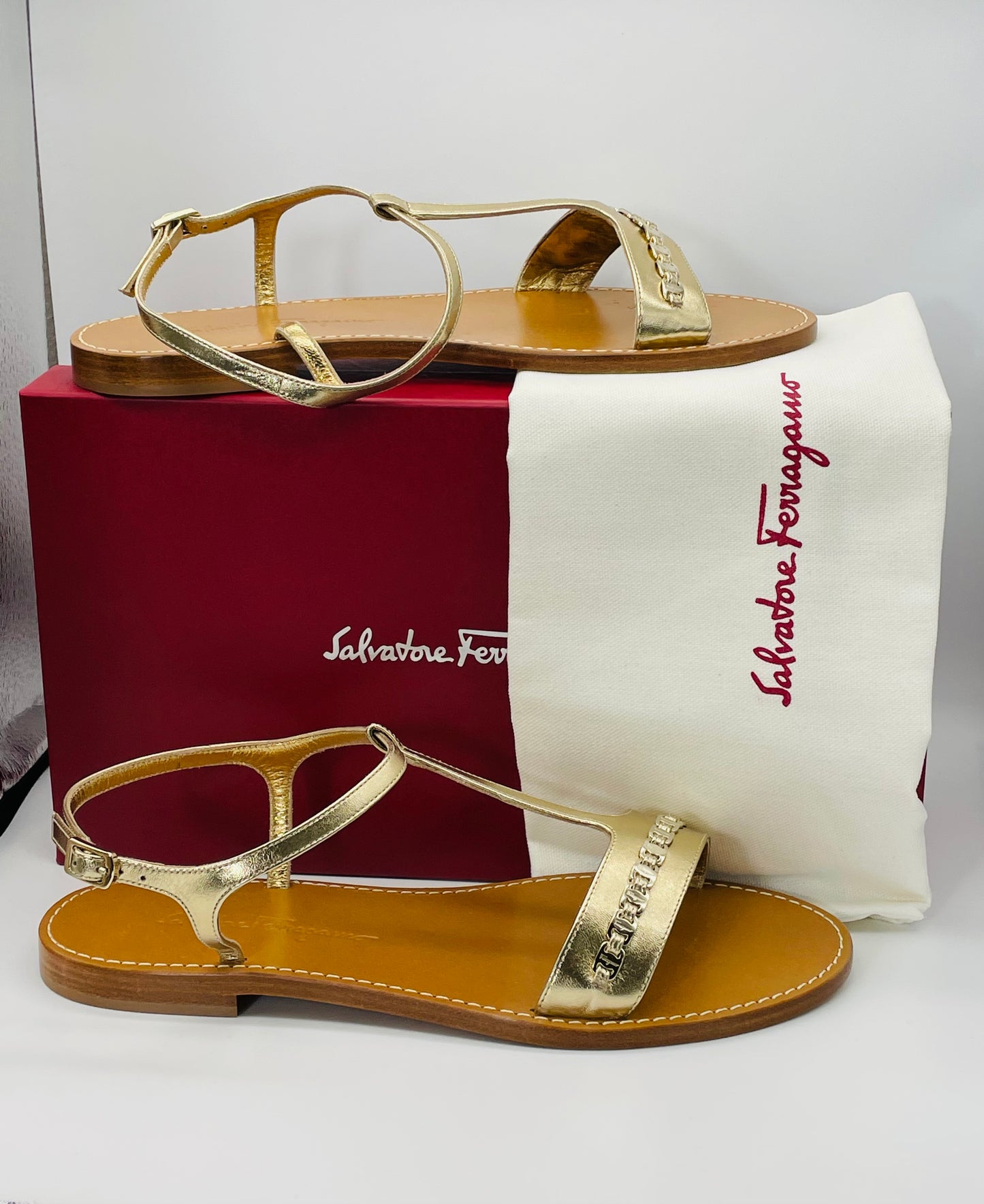 Salvatore Ferragamo Tremiti Leather Sandal